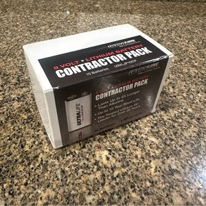 ULTRALIFE 9 Volt 10 pack Sealed Lithium Battery Contractor Pack - 5x  life NWT